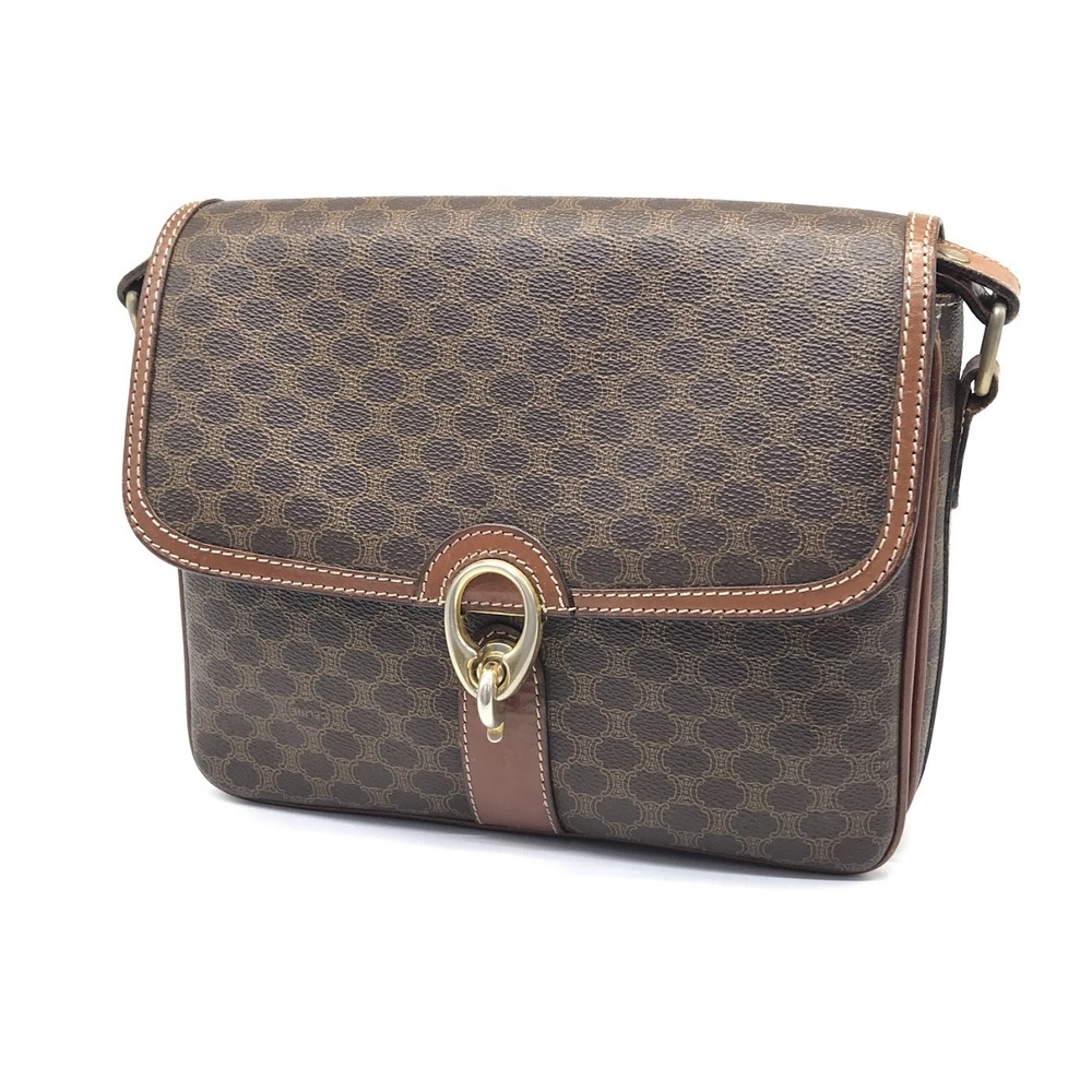 Celine Macadam Shoulder Bag Brown
